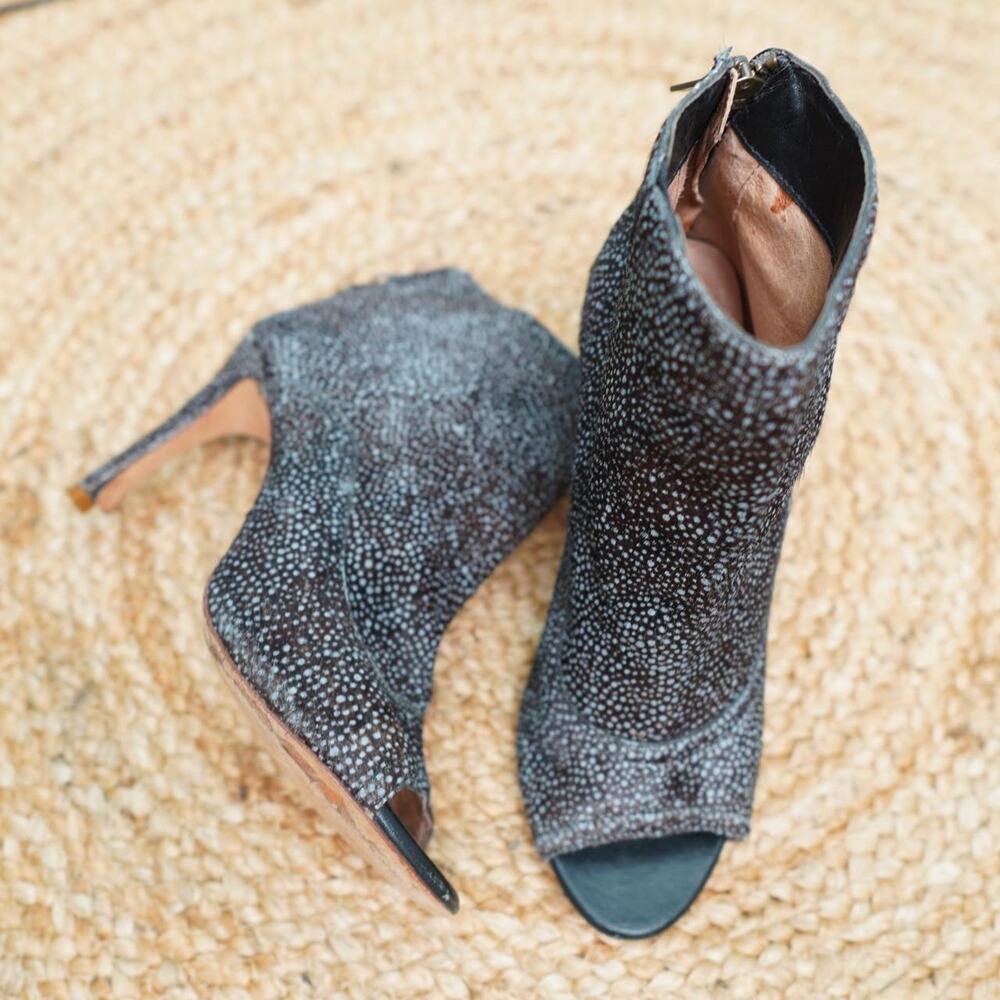 Joie Peep Toe Leather Booties EU38.5